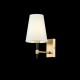 Maytoni-H001WL-01BS - Zaragoza - White Fabric & Brass Wall Lamp