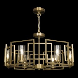 Bowi - Gold 6 Light Centre Fitting with Clear Glass Bowi - Gold 6 Light Centre Fitting with Clear Glass