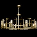 Bowi - Gold 8 Light Centre Fitting with Clear Glass Bowi - Gold 8 Light Centre Fitting with Clear Glass
