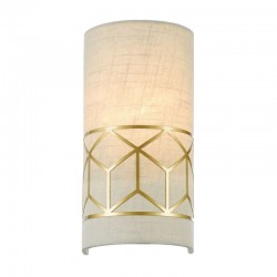 Messina - Gold Wall Lamp with Linen Shade