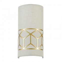 Messina - Gold Wall Lamp with Linen Shade