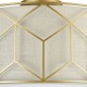 Maytoni-H223-PL-03-G - Messina - Linen with Stencil Pattern 3 Light Ceiling Lamp
