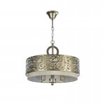 Venera - Brass 3 Light Pendant with Linen Shade Venera - Brass 3 Light Pendant with Linen Shade