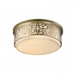 Venera - Brass 5 Light Ceiling Lamp with Natural Fabric Shade Venera - Brass 5 Light Ceiling Lamp with Natural Fabric Shade