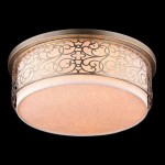 Venera - Brass 5 Light Ceiling Lamp with Natural Fabric Shade Venera - Brass 5 Light Ceiling Lamp with Natural Fabric Shade