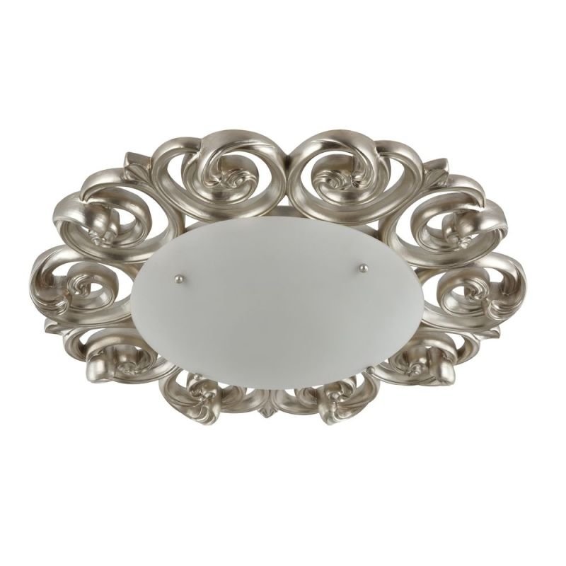 Ceiling Lights - Lantana - White Glass Flush Ø 55.5 -Pearl Gold Maytoni-H300-04-G - Lantana - White Glass Flush Ø 55.5 -Pearl Gold