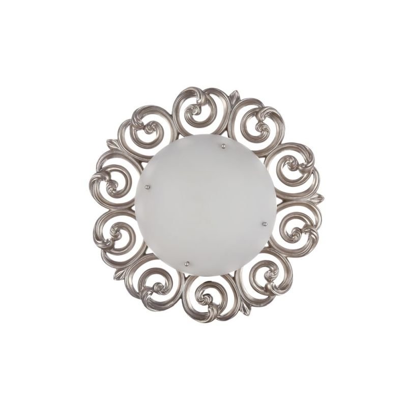 Ceiling Lights - Lantana - White Glass Flush Ø 55.5 -Pearl Gold Maytoni-H300-04-G - Lantana - White Glass Flush Ø 55.5 -Pearl Gold