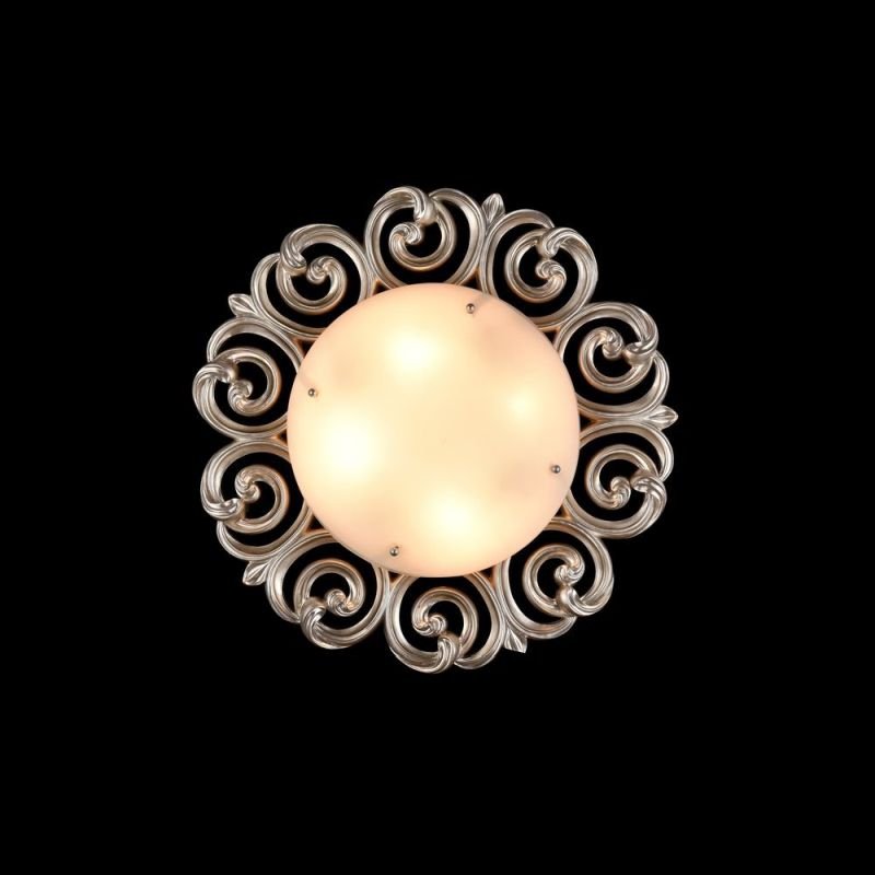 Ceiling Lights - Lantana - White Glass Flush Ø 55.5 -Pearl Gold Maytoni-H300-04-G - Lantana - White Glass Flush Ø 55.5 -Pearl Gold