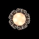 Ceiling Lights - Lantana - White Glass Flush Ø 55.5 -Pearl Gold Maytoni-H300-04-G - Lantana - White Glass Flush Ø 55.5 -Pearl Gold