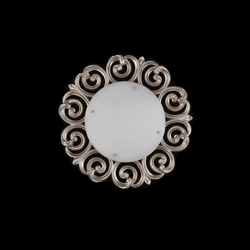 Ceiling Lights - Lantana - White Glass Flush Ø 55.5 -Pearl Gold Maytoni-H300-04-G - Lantana - White Glass Flush Ø 55.5 -Pearl Gold