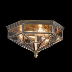Zeil - Bronze Ceiling Lamp with Transparent Glass