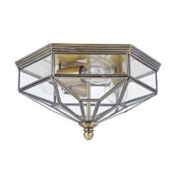 Zeil - Bronze Ceiling Lamp with Transparent Glass