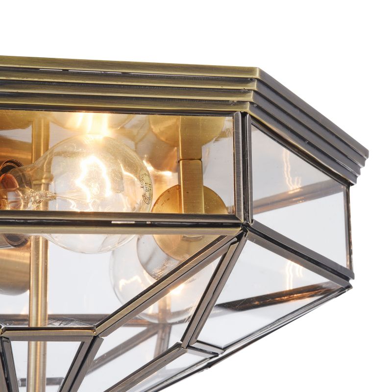 Maytoni-H356-CL-03-BZ - Zeil - Transparent Glass Ceiling lamp -Bronze