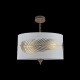 Ceiling Lights - Farn - Fabric 3 Light Pendant with Stencil Pattern Leaf Maytoni-H428-PL-03-WG - Farn - Fabric 3 Light Pendant with Stencil Pattern Leaf