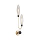 Maytoni-MOD012WL-02G - Ventura - Amber Glass with Gold & Black 2 Light Wall Lamp