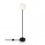 Ring - White Glass Ball & Black Floor Lamp Ring - White Glass Ball & Black Floor Lamp