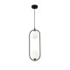 Maytoni-MOD013PL-02B - Ring - White Glass Ball & Black 2 Light Pendant