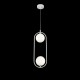 Maytoni-MOD013PL-02W - Ring - White Glass Ball & White 2 Light Pendant