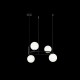 Maytoni-MOD013PL-04B - Ring - White Glass Ball & Black 4 Light Centre Fitting