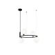 Maytoni-MOD013PL-04B - Ring - Black 4 Light Centre Fitting with White Glass