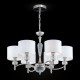 Maytoni-MOD014CL-06N - Alicante - White Shade & Nickel 6 Light Centre Fitting