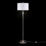 Alicante - Nickel Floor Lamp with White Shade