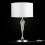 Alicante - Nickel Table Lamp with White Shade