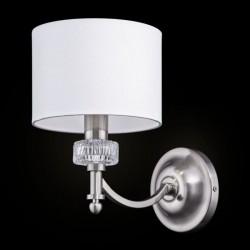 Alicante - Nickel Wall Lamp with White Shade