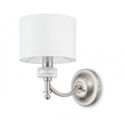 Alicante - Nickel Wall Lamp with White Shade