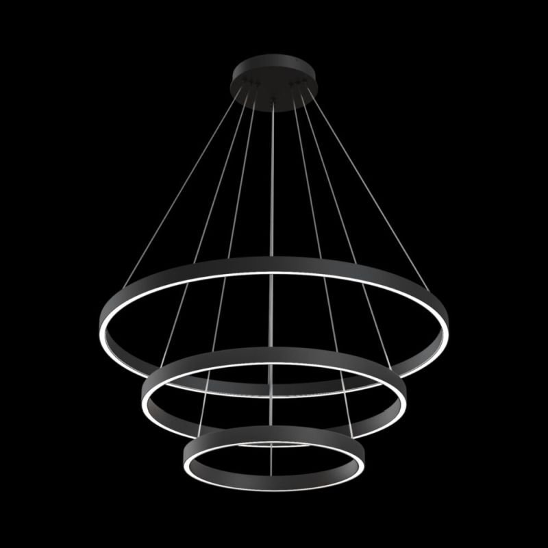 Maytoni-MOD058PL-L100B4K - Rim - LED Black 3 Metal Rings Pendant