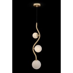 Uva - Matt Gold 3 Light Pendant with White Glass Uva - Matt Gold 3 Light Pendant with White Glass