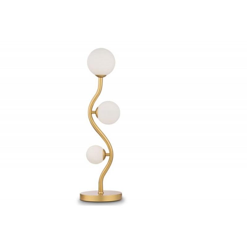 Table & Floor Lamp - Uva - White & Matt Gold 3 Light Table Lamp Maytoni-MOD059TL-03G - Uva - White & Matt Gold 3 Light Table Lamp