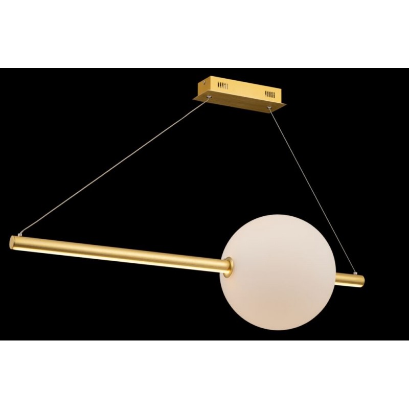 Kitchen Lights - Freccia - LED White Glass & Gold over Island Fitting Maytoni-MOD063PL-L30G3K - Freccia - LED White Glass & Gold over Island Fitting