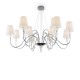 Ceiling Lights - Florero - White Fabric Shade & Chrome 12 Light Centre Fitting Maytoni-MOD078PL-12CH - Florero - White Fabric Shade & Chrome 12 Light Centre Fitting
