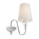 Wall Lights - Florero - White Fabric Shade & Chrome Single Wall Lamp Maytoni-MOD078WL-01CH - Florero - White Fabric Shade & Chrome Single Wall Lamp