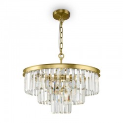 Revero - Painted Brass 7 Light Chandelier with Crystal Revero - Painted Brass 7 Light Chandelier with Crystal