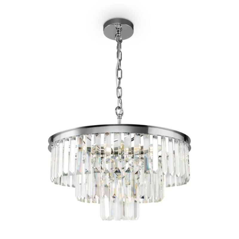 Crystal & Acrylic - Revero - Crystal & Painted Chrome 7 Light Chandelier Maytoni-MOD085PL-07CH - Revero - Crystal & Painted Chrome 7 Light Chandelier