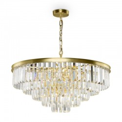 Revero - Painted Brass 12 Light Chandelier with Crystal Revero - Painted Brass 12 Light Chandelier with Crystal