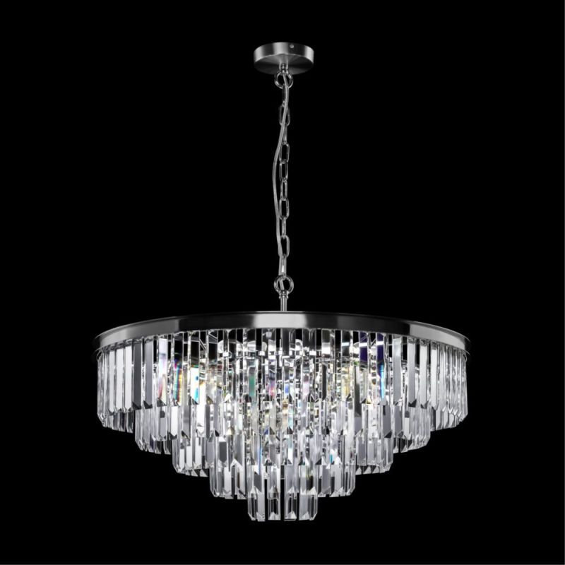 Crystal & Acrylic - Revero - Crystal & Painted Chrome 12 Light Chandelier Maytoni-MOD085PL-12CH - Revero - Crystal & Painted Chrome 12 Light Chandelier