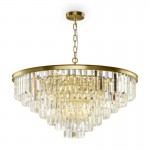 Revero - Painted Brass 16 Light Chandelier with Crystal