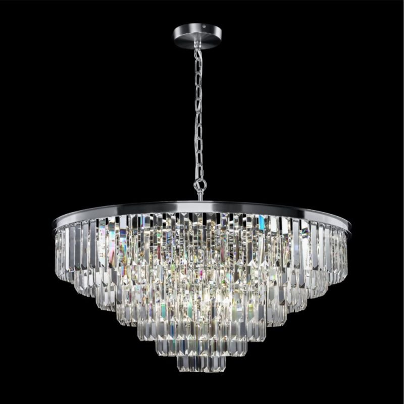 Crystal & Acrylic - Revero - Crystal & Painted Chrome 16 Light Chandelier Maytoni-MOD085PL-16CH - Revero - Crystal & Painted Chrome 16 Light Chandelier
