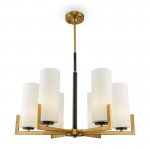 Fortano - Brass 6 Light Centre Fitting with White Glass Fortano - Brass 6 Light Centre Fitting with White Glass