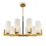 Fortano - Brass 10 Light Centre Fitting with White Glass Fortano - Brass 10 Light Centre Fitting with White Glass