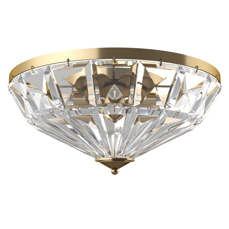 Maytoni-MOD094CL-06G - Facet - Crystal & Gold 6 Light Ceiling Lamp