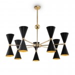 Vesper - Black & Gold 14 Light Centre Fitting