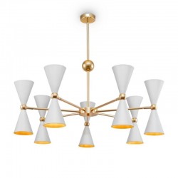 Vesper - White & Gold 14 Light Centre Fitting Vesper - White & Gold 14 Light Centre Fitting
