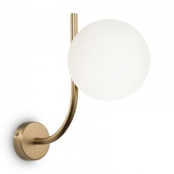 Rendez-Vous - Brass Wall Lamp with White Glass