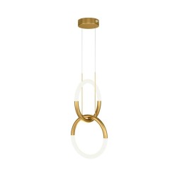 Node - Gold LED Pendant with 2 Rings