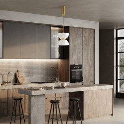 Kyoto - Gold LED Pendant with White Glass Kyoto - Gold LED Pendant with White Glass