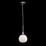 Erich - Nickel Pendant with White Glass